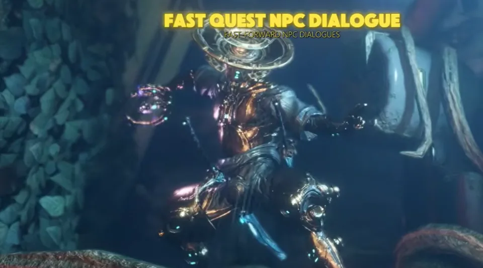 Warframe cheats settings panel with hotkeys, colours, and module toggles
