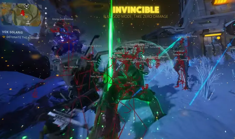 Warframe open world radar and ESP on Plains of Eidolon bounty route